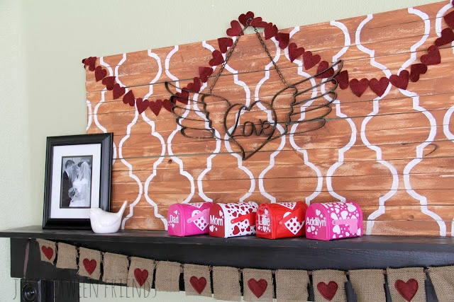 burlap and felt bunting