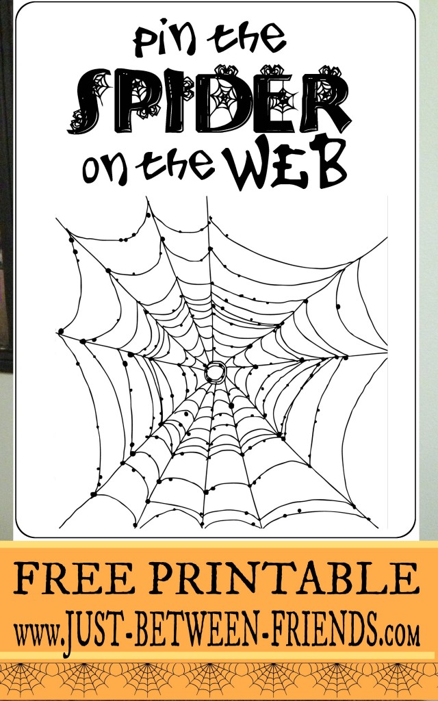 Pin the Spider on the Web Printable 4