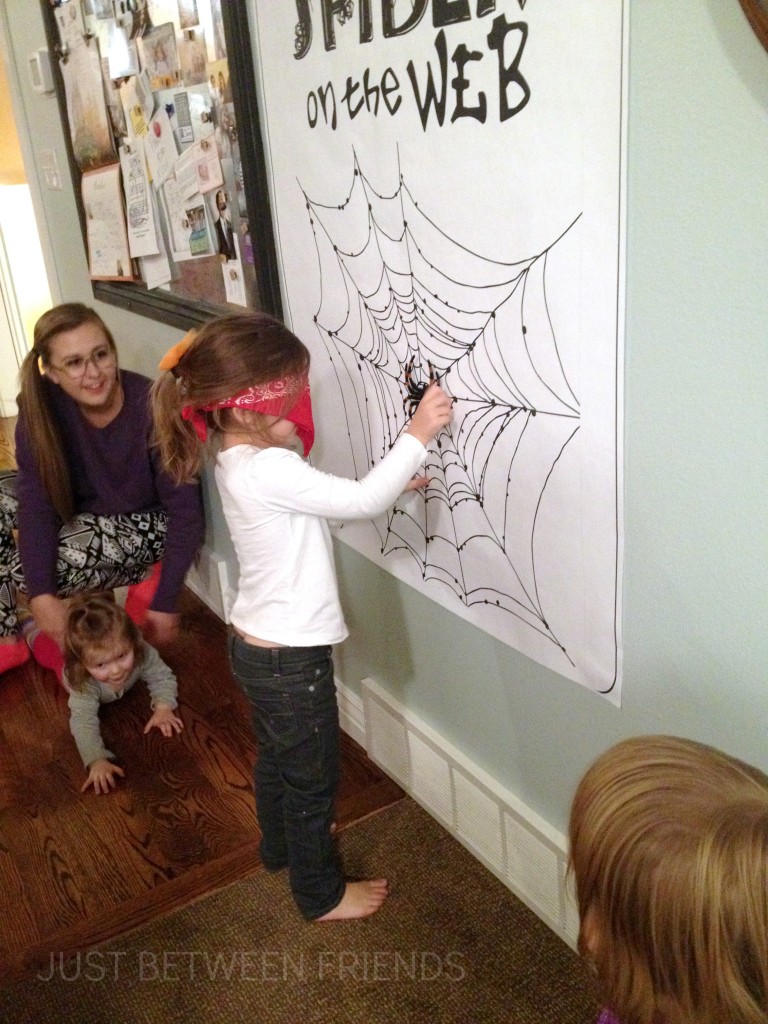 Pin the Spider on the Web Printable