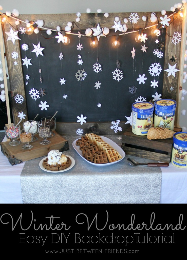 set up for waffle party