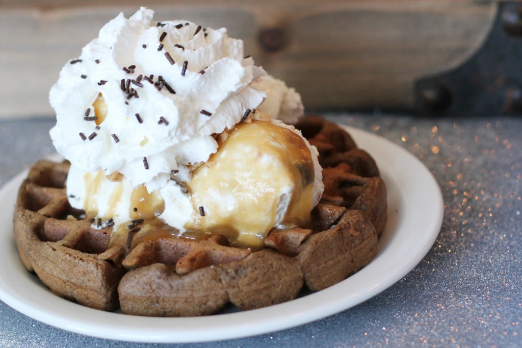 waffles and ice cream