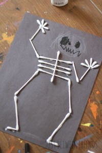 Skeleton kids craft idea
