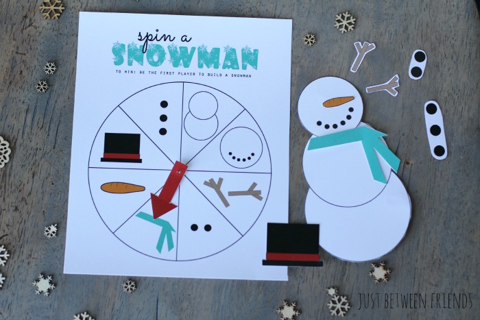 Spin a snowman free printable