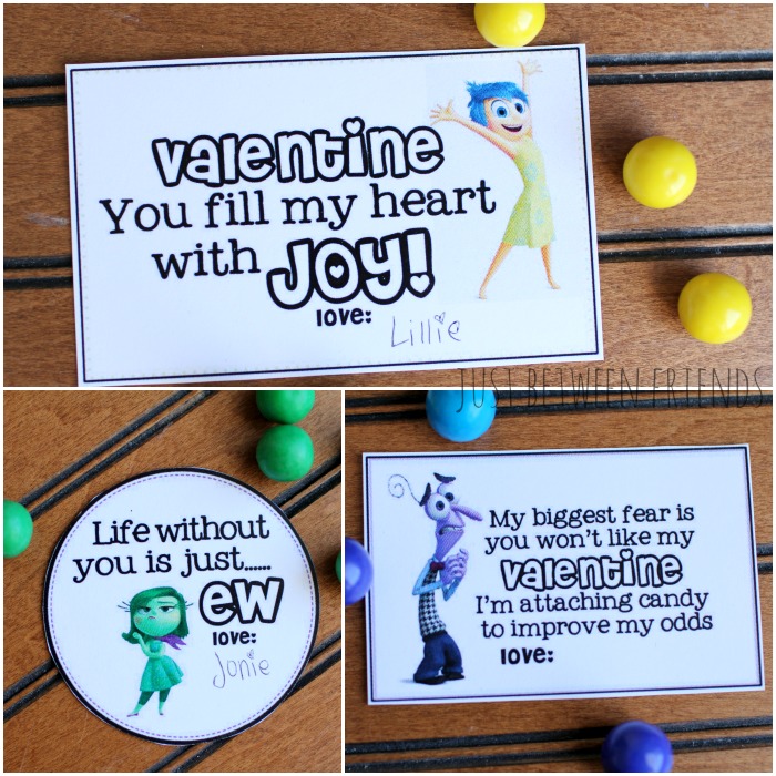 Inside Out Printable Valentines