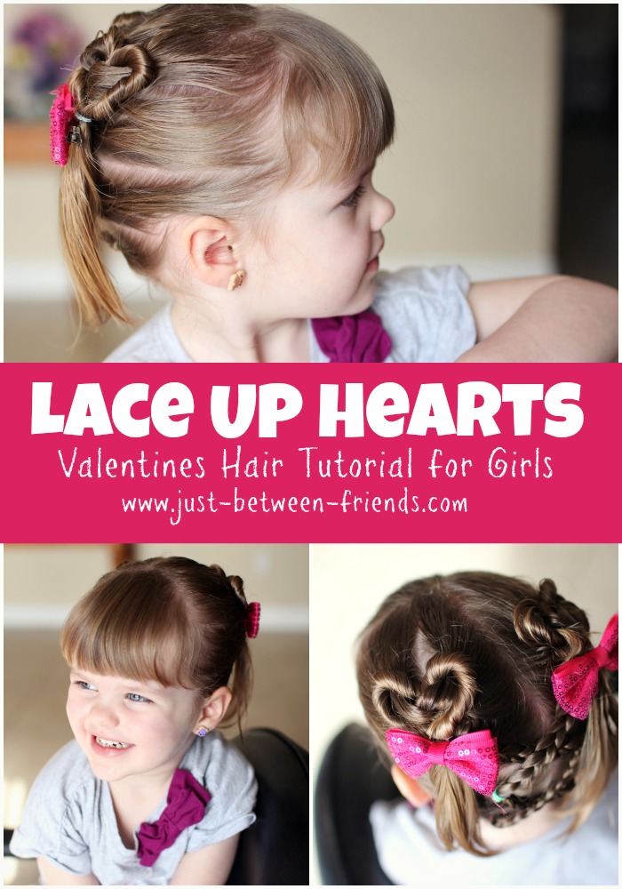 Lace Up hearts hair tutorial