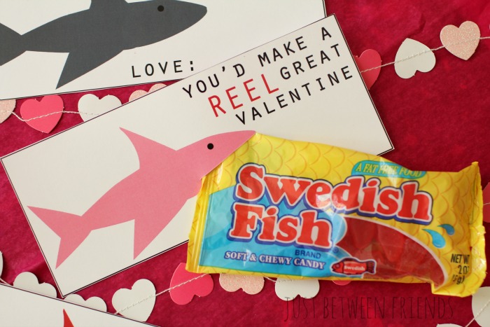 free printable shark valentine