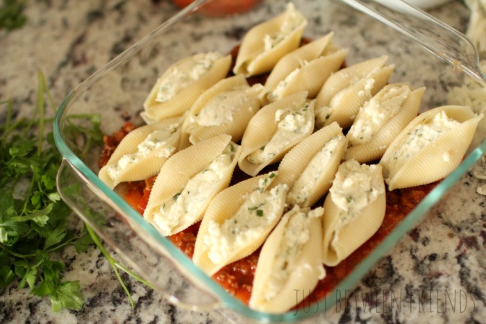 Lasagna stuffed shells recipe