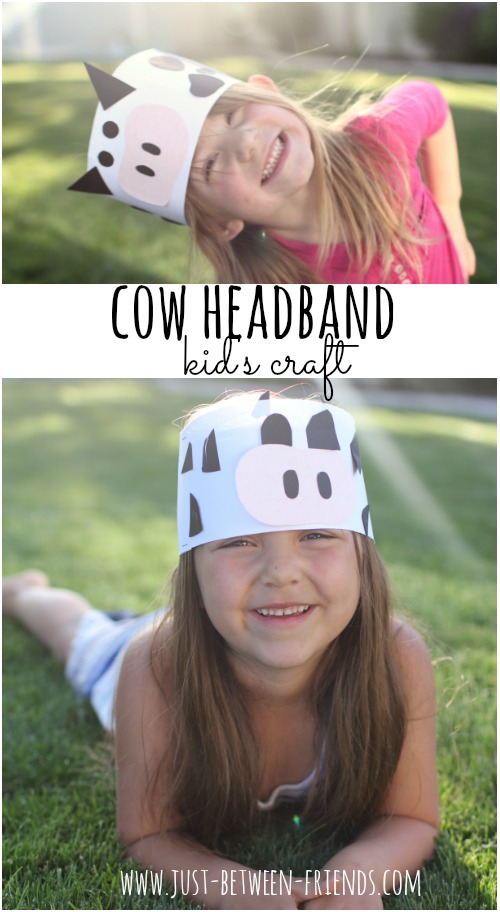 cow headband kid's craft
