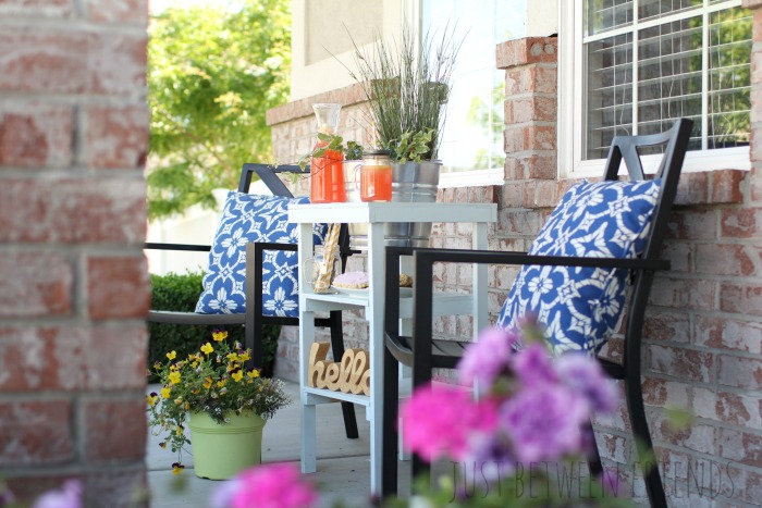 DIY plant and beverage stand