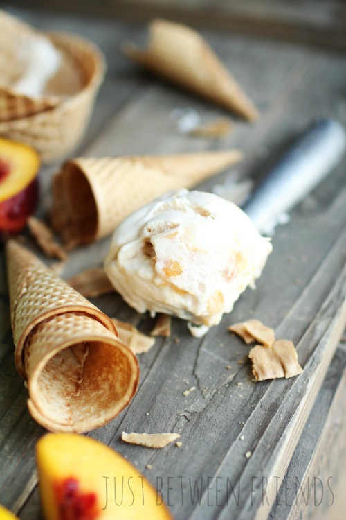 yummy peach ice cream